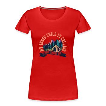 Scout Leader Design Für Einen Scoutmaster Oder - Frauen Premium Bio T-Shirt - Rot - Vorne - Mia (176cm)