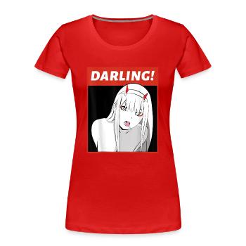 Anime Darling Arigato Senpai Hentai - Frauen Premium Bio T-Shirt - Rot - Vorne - Mia (176cm)