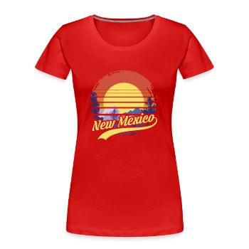 New Mexico - Frauen Premium Bio T-Shirt - Rot - Vorne - Mia (176cm)