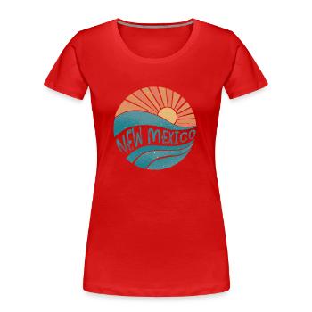 New Mexico - Frauen Premium Bio T-Shirt - Rot - Vorne - Mia (176cm)