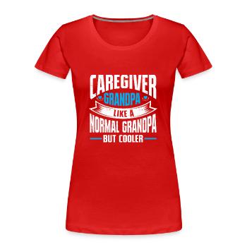 Infirmière soignante - T-shirt bio Premium Femme - rouge - Devant - Mia (176cm)
