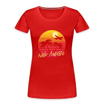 New Mexico - Frauen Premium Bio T-Shirt - Rot - Vorne - Mia (176cm)