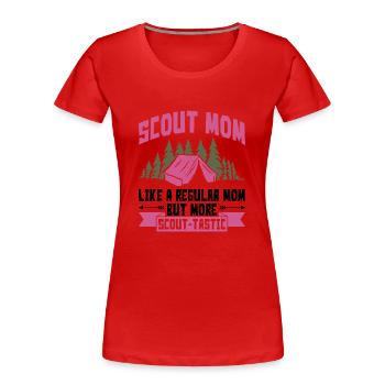 Pfadfinder-mutter-design Für Eine - Frauen Premium Bio T-Shirt - Rot - Vorne - Mia (176cm)