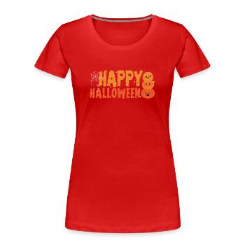 Happy Halloween Kürbisliebhaber Kürbisse Spooky - Frauen Premium Bio T-Shirt - Rot - Vorne - Mia (176cm)