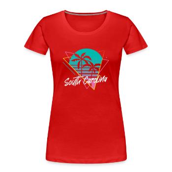 Caroline du Sud - T-shirt bio Premium Femme - rouge - Devant - Mia (176cm)