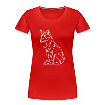 Lineart Polar Bear - Women's Premium Organic T-Shirt - red - Front - Mia (176cm)