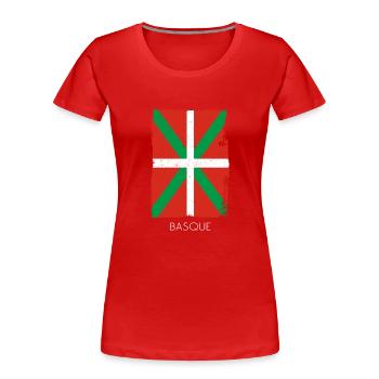 Basque Country Basque Flag - Women's Premium Organic T-Shirt - red - Front - Mia (176cm)