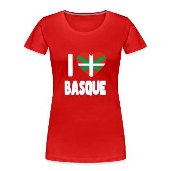 Basque Country Basque Flag - Women's Premium Organic T-Shirt - red - Front - Mia (176cm)