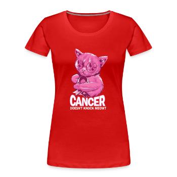 Krebs Besiegt Nicht Brustkrebs - Frauen Premium Bio T-Shirt - Rot - Vorne - Mia (176cm)