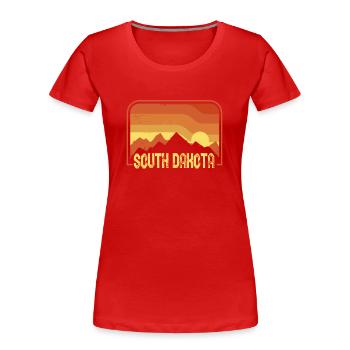 Dakota du Sud - T-shirt bio Premium Femme - rouge - Devant - Mia (176cm)