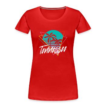 Tennessee - Frauen Premium Bio T-Shirt - Rot - Vorne - Mia (176cm)