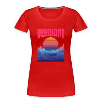 Vermont - T-shirt bio Premium Femme - rouge - Devant - Mia (176cm)