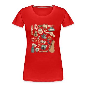Mafia Verbrechen Gangster Schutzgeld Drogenhandel - Frauen Premium Bio T-Shirt - Rot - Vorne - Mia (176cm)