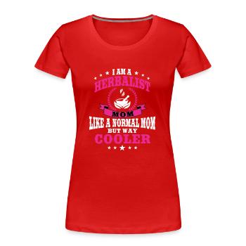 Lustige Kräuterkundler Mama Outfit Muttertag - Frauen Premium Bio T-Shirt - Rot - Vorne - Mia (176cm)