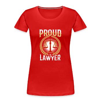 Fier avocat Diplôme Avocat Avocat - T-shirt bio Premium Femme - rouge - Devant - Mia (176cm)