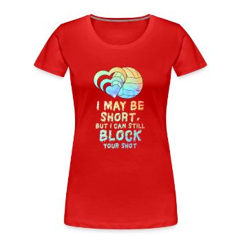 Ich kann deinen Schuss blockieren Beachvolleyball - Frauen Premium Bio T-Shirt - Rot - Vorne - Mia (176cm)