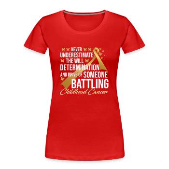 Krebs im Kindesalter - Frauen Premium Bio T-Shirt - Rot - Vorne - Mia (176cm)