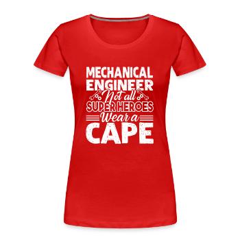 Mechanical Engineer Mechanical Engineer Hero - Women's Premium Organic T-Shirt - red - Front - Mia (176cm)