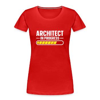 Architektengeschenk, Architekturliebhaber - Frauen Premium Bio T-Shirt - Rot - Vorne - Mia (176cm)