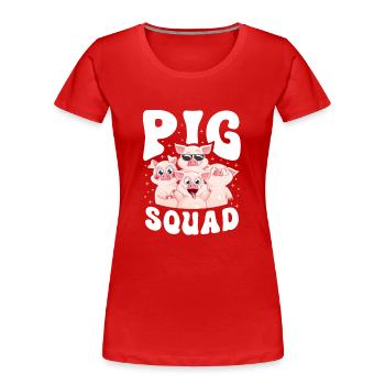 Pig Trupp - Frauen Premium Bio T-Shirt - Rot - Vorne - Mia (176cm)