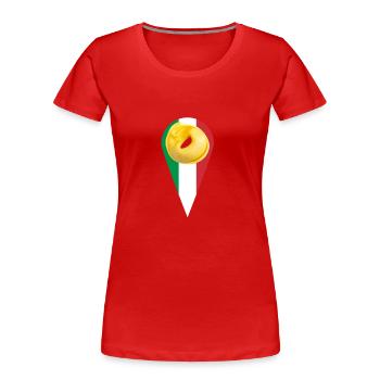 Italian Penne Pasta Tortellini - Frauen Premium Bio T-Shirt - Rot - Vorne - Mia (176cm)