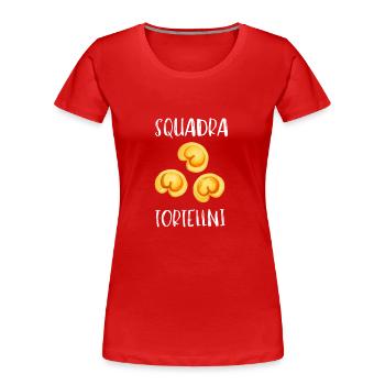 Italian Penne Pasta Tortellini - Frauen Premium Bio T-Shirt - Rot - Vorne - Mia (176cm)