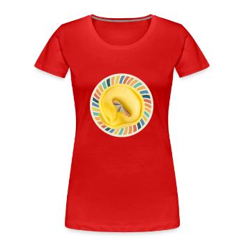 Italian Penne Pasta Tortellini - Frauen Premium Bio T-Shirt - Rot - Vorne - Mia (176cm)