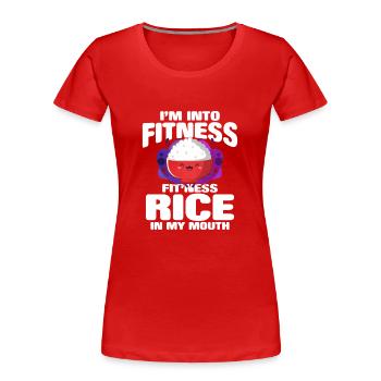 Rice - Women's Premium Organic T-Shirt - red - Front - Mia (176cm)