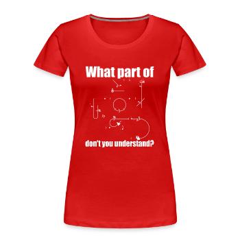 Welcher Teil Der Aresti-kunstflugfiguren - Frauen Premium Bio T-Shirt - Rot - Vorne - Mia (176cm)
