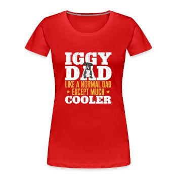 Italienischer Windspiel Windhund Hunde - Frauen Premium Bio T-Shirt - Rot - Vorne - Mia (176cm)