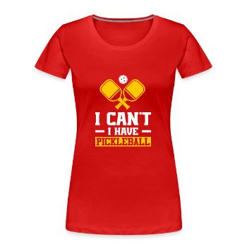 Pickle Ball Pickleball Cuisine - T-shirt bio Premium Femme - rouge - Devant - Mia (176cm)