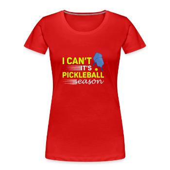 Pickle Ball Pickleball Cuisine - T-shirt bio Premium Femme - rouge - Devant - Mia (176cm)
