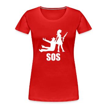 Junggesellenabschied Polterabend JGA Männer - Frauen Premium Bio T-Shirt - Rot - Vorne - Mia (176cm)