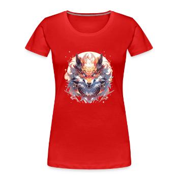 Renard Renard Renard Bébé Habitant de la forêt - T-shirt bio Premium Femme - rouge - Devant - Mia (176cm)