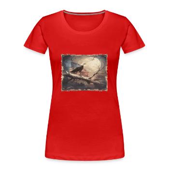 Usa Amerika Fahne Vintage Amerika Flagge - Frauen Premium Bio T-Shirt - Rot - Vorne - Mia (176cm)