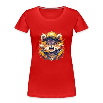 Panda Panda Bear Pandbaby Pandas - Women's Premium Organic T-Shirt - red - Front - Mia (176cm)
