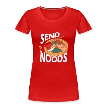 Ramen Geschenk Japanische Nudelsuppe Ramen - Frauen Premium Bio T-Shirt - Rot - Vorne - Mia (176cm)