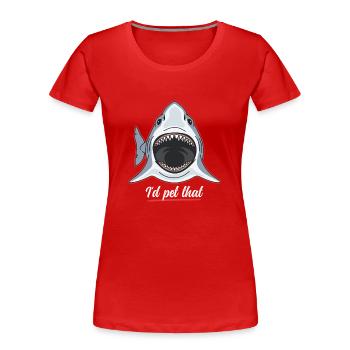 Requins Requins Grand Requin Blanc Cadeau de Requin - T-shirt bio Premium Femme - rouge - Devant - Mia (176cm)