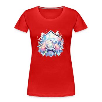Tortue Lézard Tortue Bébés Tortues - T-shirt bio Premium Femme - rouge - Devant - Mia (176cm)