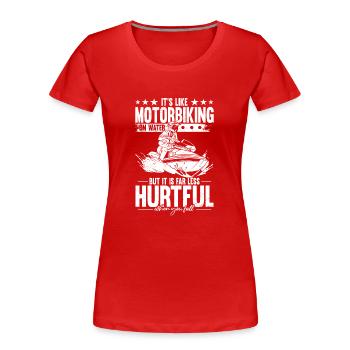Jetski Motorbiking On Water Wassersport Jetboot - Frauen Premium Bio T-Shirt - Rot - Vorne - Mia (176cm)
