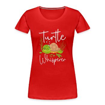 Sea Turtle Tortoise Turtle - Frauen Premium Bio T-Shirt - Rot - Vorne - Mia (176cm)