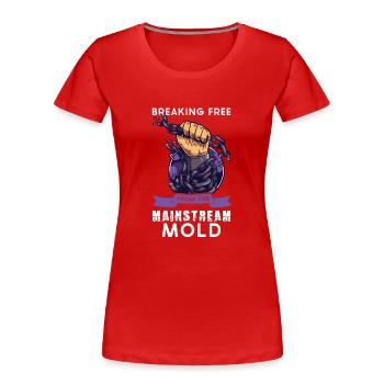 Conspiracy Theories Conspiracy Theorist Freemason - Frauen Premium Bio T-Shirt - Rot - Vorne - Mia (176cm)