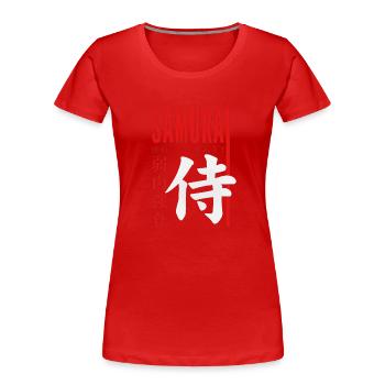 Samurai Master - Frauen Premium Bio T-Shirt - Rot - Vorne - Mia (176cm)