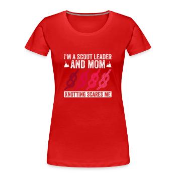 Pfadfindermutter-design Für Eine - Frauen Premium Bio T-Shirt - Rot - Vorne - Mia (176cm)