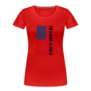 Scout Leader Usa Design Für Einen Patriotischen - Frauen Premium Bio T-Shirt - Rot - Vorne - Mia (176cm)