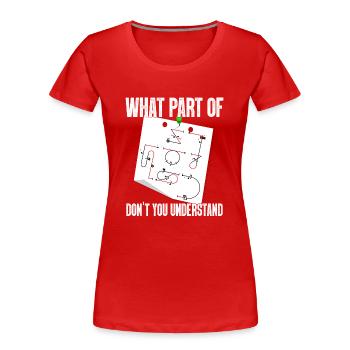 Verstehst Du Nicht Kunstflug Aresti Figuren - Frauen Premium Bio T-Shirt - Rot - Vorne - Mia (176cm)