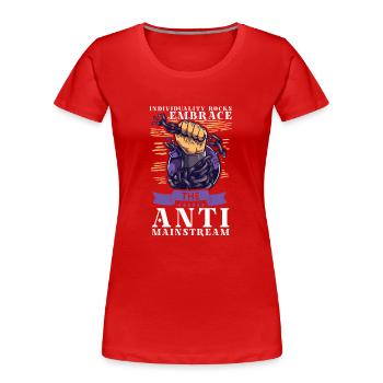 Conspiracy Theories Conspiracy Theorist Freemason - Frauen Premium Bio T-Shirt - Rot - Vorne - Mia (176cm)