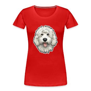 Maremma Abruzzo German Shepherd Maremmano Abruzzese - Women's Premium Organic T-Shirt - red - Front - Mia (176cm)