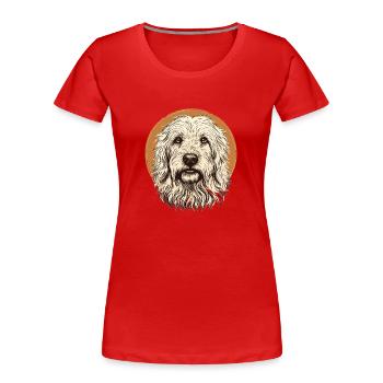 Maremma Abruzzo German Shepherd Maremmano Abruzzese - Women's Premium Organic T-Shirt - red - Front - Mia (176cm)