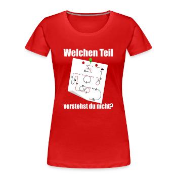 Kunstflug Aresti Figuren Rc Pilot - Frauen Premium Bio T-Shirt - Rot - Vorne - Mia (176cm)